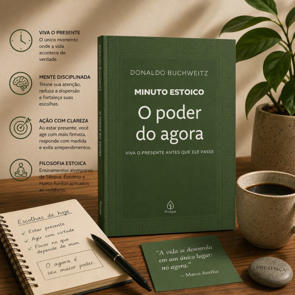 Livro O poder do agora - Coleção Minuto Estoico