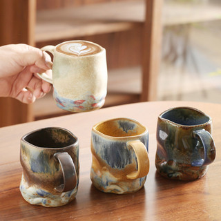 Caneca de café de cerâmica estilo Zen retrô, caneca personalizada de grande capacidade, caneca de chá de cerâmica criati