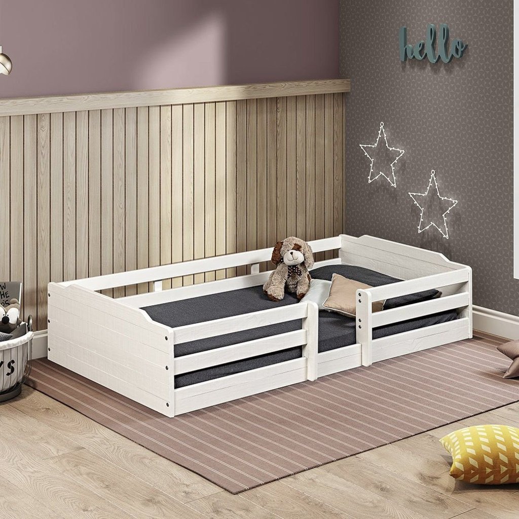 Cama Montessoriana em Madeira Maciça Malta Casatema MadeiraOriginals Branco