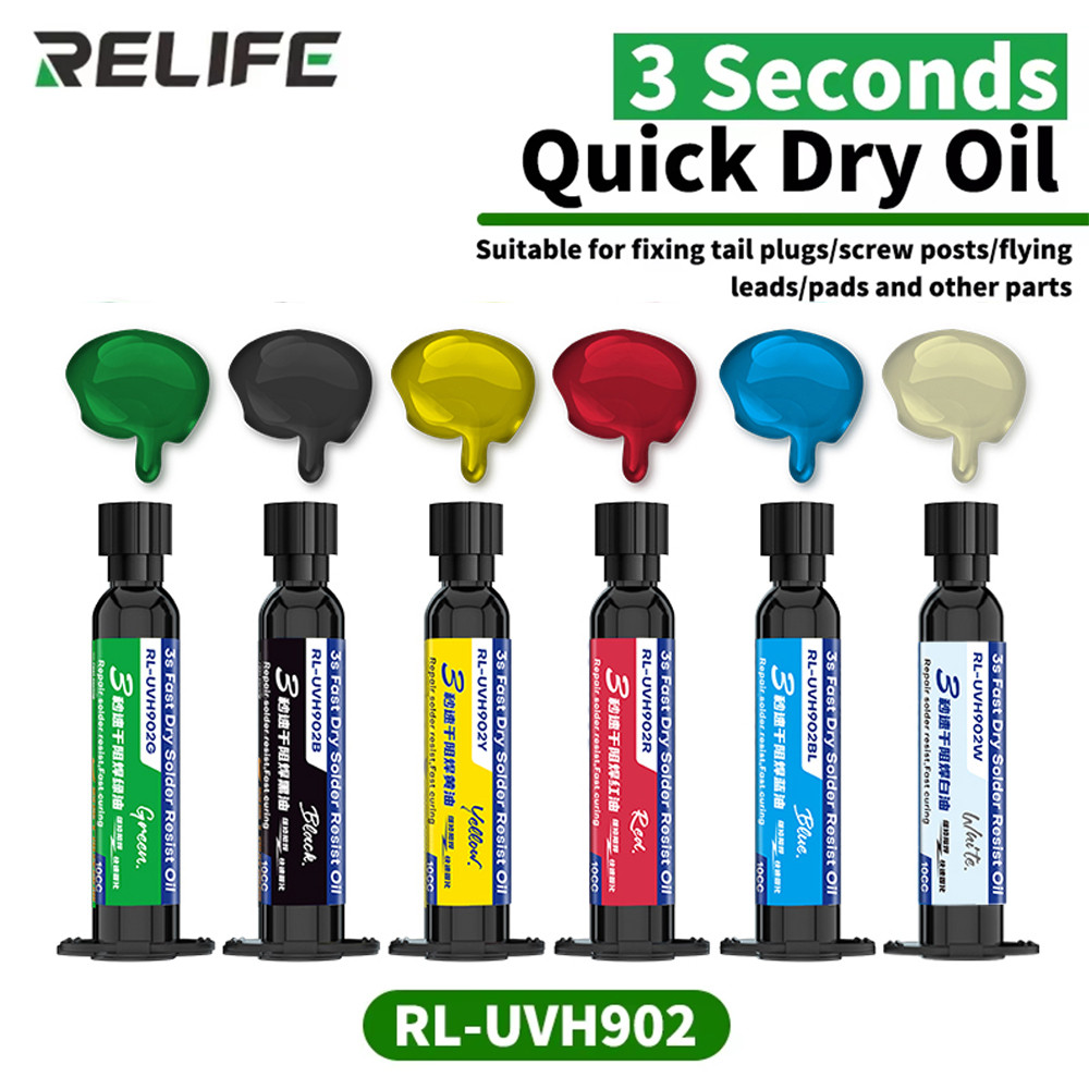 RELIFE RL-UVH902 Óleo De Secagem Rápida De 3 Segundos Para Placa-Mãe De Celular BGA PCB Linha Voadora Reparação UV Ferra