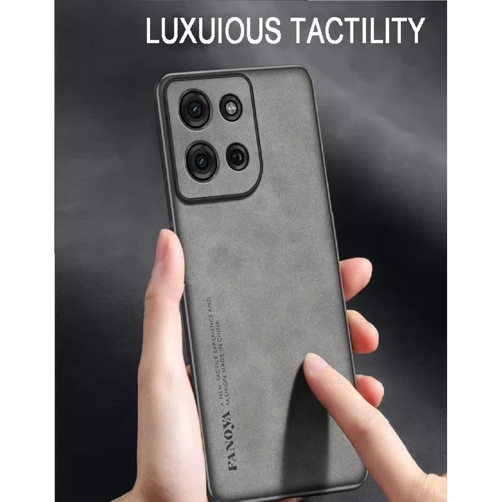 Motorola Edge 60 / Edge 60 Fusion Capa Luxury Leather Couro Camurça Premium Prot