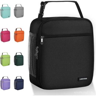 Lancheira térmica para homens e mulheres, bolsa de almoço isolada para trabalho, piquenique e viagens (preta) JQDC