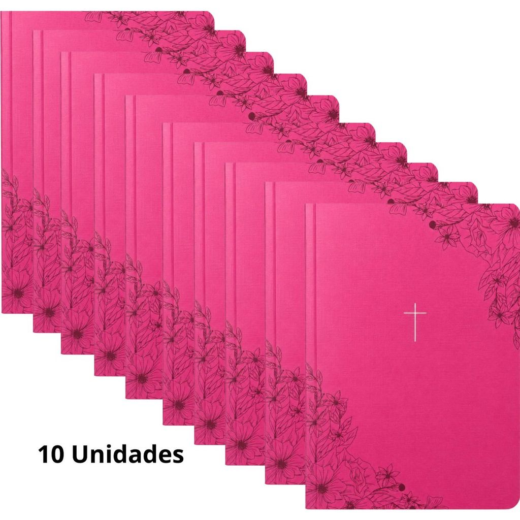 Kit 10 Caderneta Sem Pauta Anotações Moleskine | Cruz Rosa