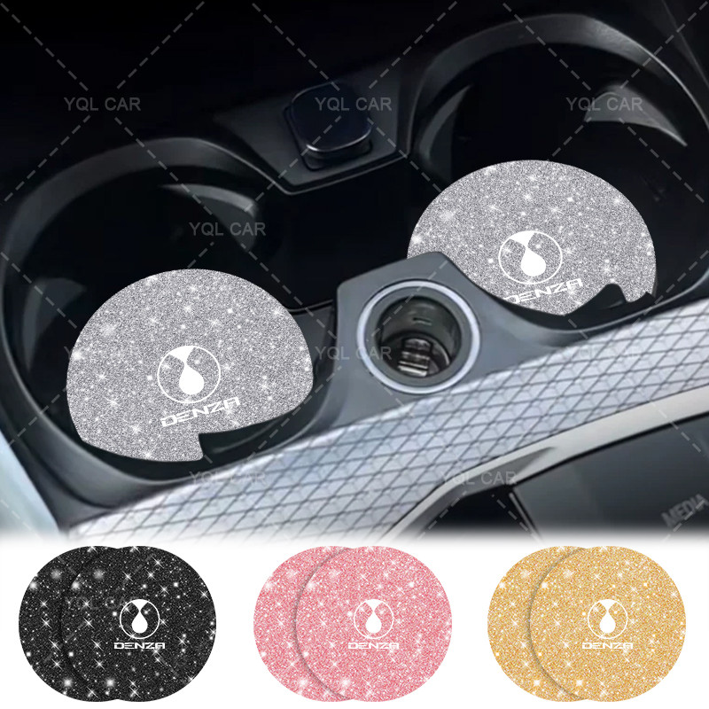 2/4/6 Pçs Couro Do Plutônio Porta-Copos De Carro Brilhante Copo De Água Garrafa Almofada Antiderrapante Para Denza D9 N7