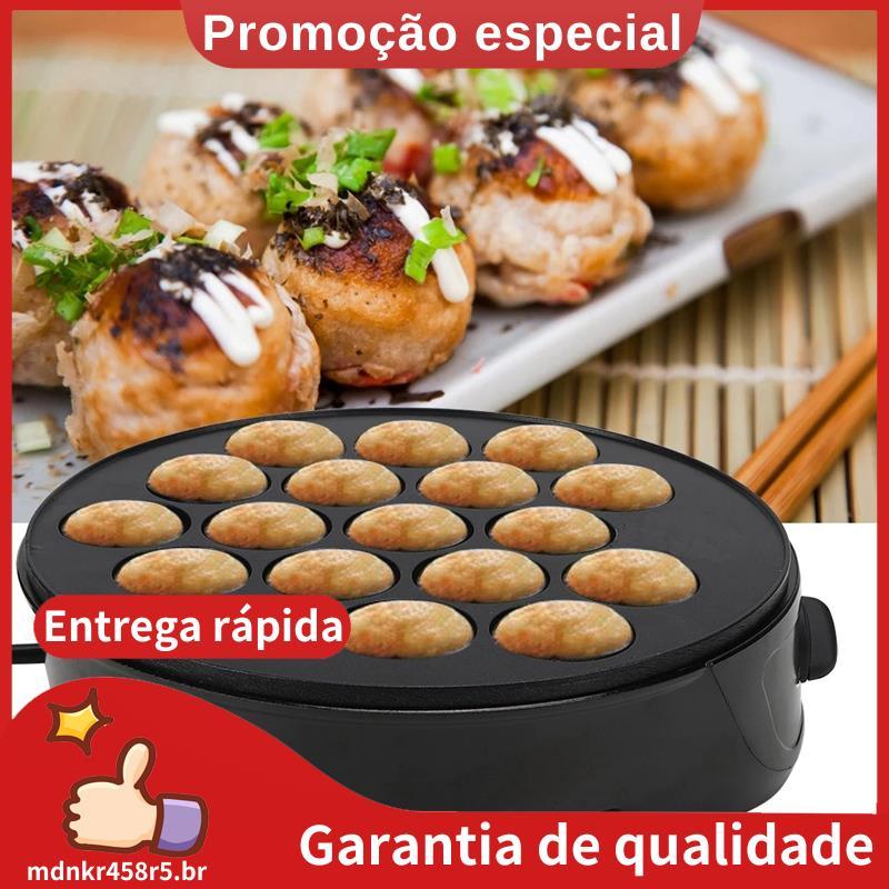 Máquina Takoyaki Doméstica Bola Mini Assadeira Elétrica De Café Da Manhã Plugue Ue . mdnkr458r5br