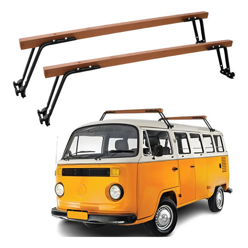 Rack De Teto Bagageiro Kombi Todas Reforçado Madeira - Marr