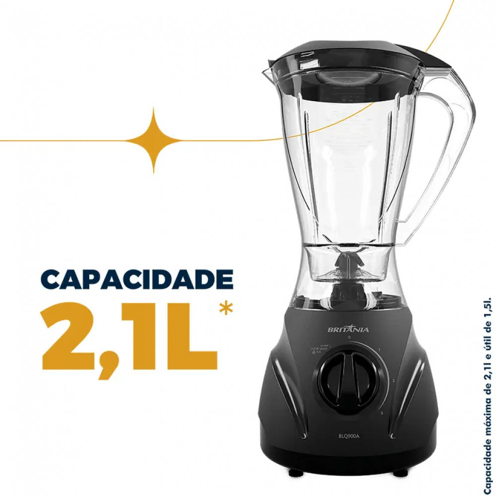 Liquidificador Britânia BLQ900A 2,1L 3 Velocidades 600W · foto 2