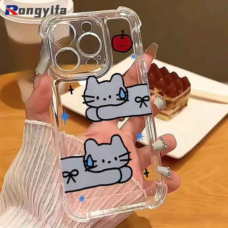 Capa De Telefone De Gato De Desenho Animado Para Samsung Galaxy A40 A36 A35 A34 A33 A32 A31 A30 A30S A27 A26 A25 A24 A23