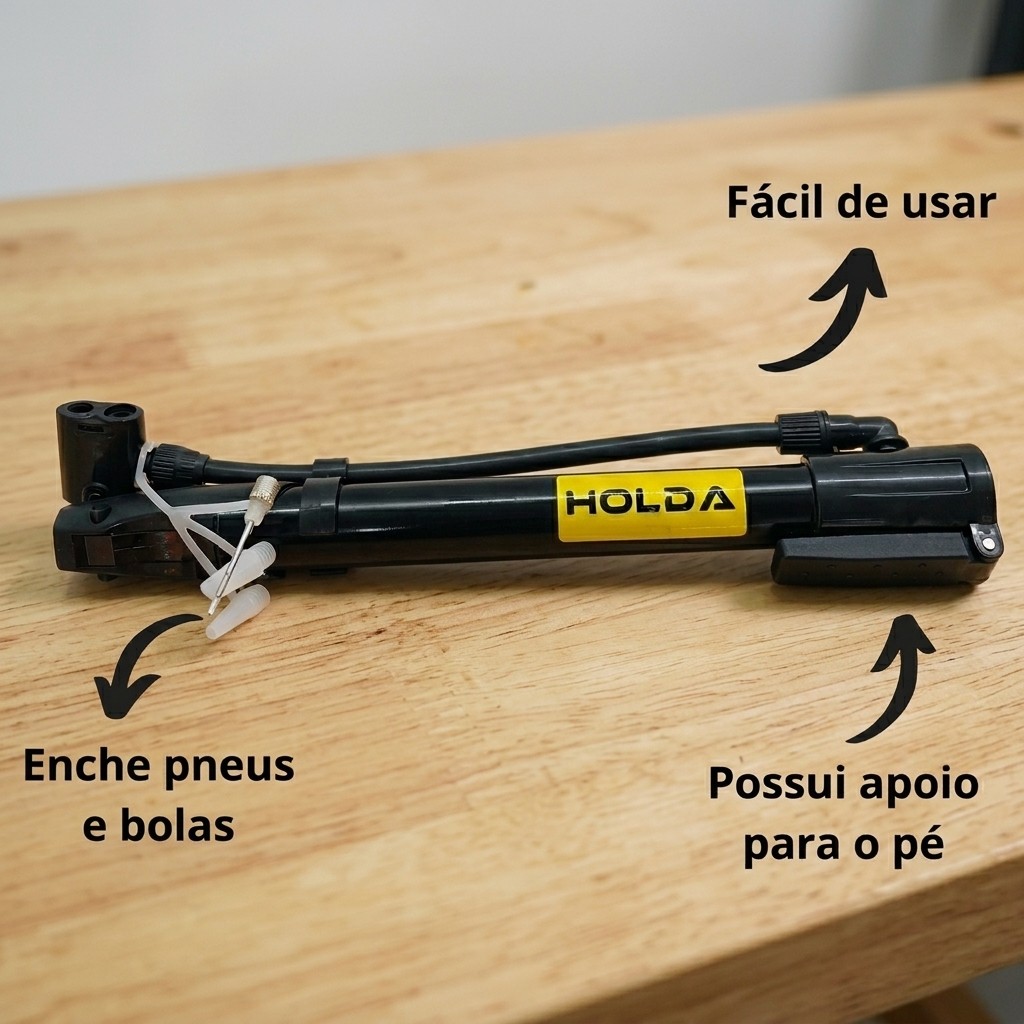 Bomba De Ar Portátil Encher Pneu Bicicleta Mtb Moto Bola De Futebol Boias Piscina Inflador Reforçado