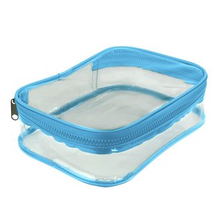Estojo Baú GG Transparente Cristal Azul - DAC