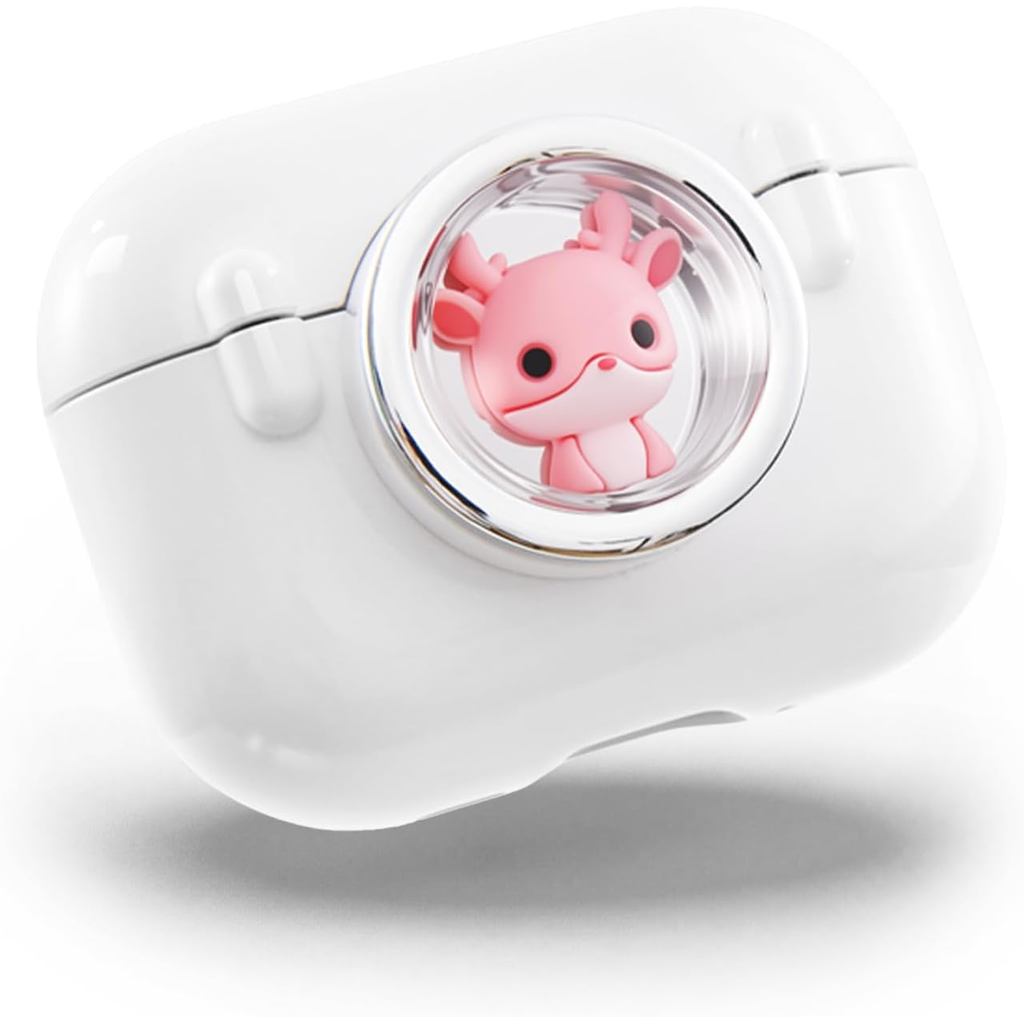 OATSBASF Compatível com Capa para AirPods Pro 3, Capa de PC com Desenho de Cervo