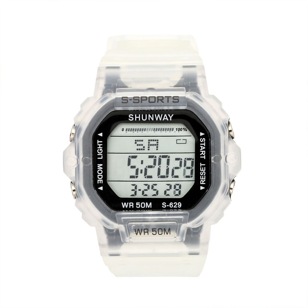 Relógio Feminino Digital Esportivo Transparente LED