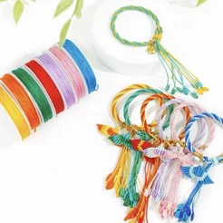 Kit Fio Cordão Cetim Seda Rabo De Rato 0.8mm 10m- 100m -(pode escolher qualquer cor)