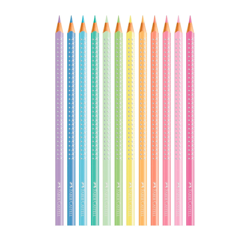 Lápis de cor 12 cores Sparkle pastel 116156 Faber-Castell · foto 2