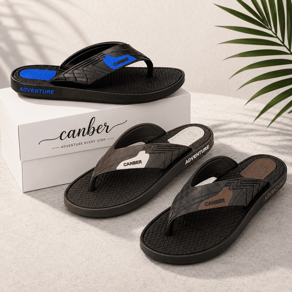 Chinelo Canber Masculino Casual Tiras Reforçadas Confortável