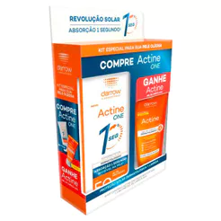 Kit Protetor Solar Facial Actine One FPS 50 Sem Cor 40g e Ganhe Actine Gel de Limpeza 40g