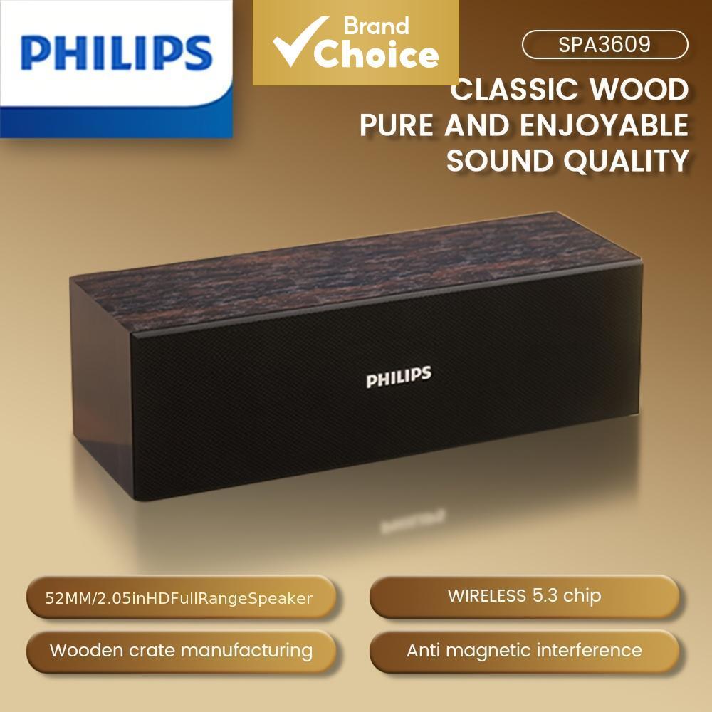 Philips SPA3609 Alto-Falantes De Mesa Bluetooth De Madeira Com Fio/Sem Caixa De Som Estéreo Para PC Pro