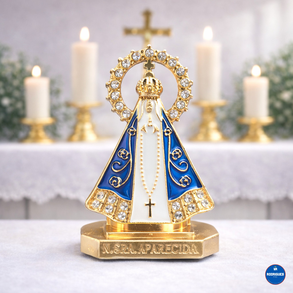 Imagem Nossa Senhora Aparecida Para Painel De Carro Pequena Strass