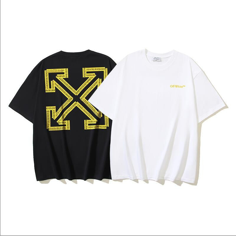 Camisetas Masculinas da Moda 2025 com Estampa de Letras e Seta, Camiseta de Algodão 260g, Oversize Unissex H65 5TUT YBCU