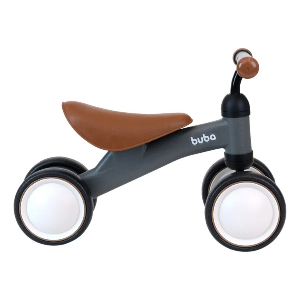 BICICLETA DE EQUILIBRIO 4 RODAS SEM PEDAL CINZA - BUBA 22588