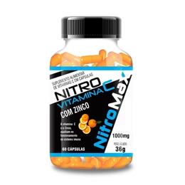Nitro Vitamina C 1000mg + Zinco 60 Cápsulas - Nitro Max