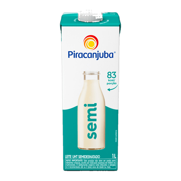 Piracanjuba Leite Uht Semidesnatado 1L