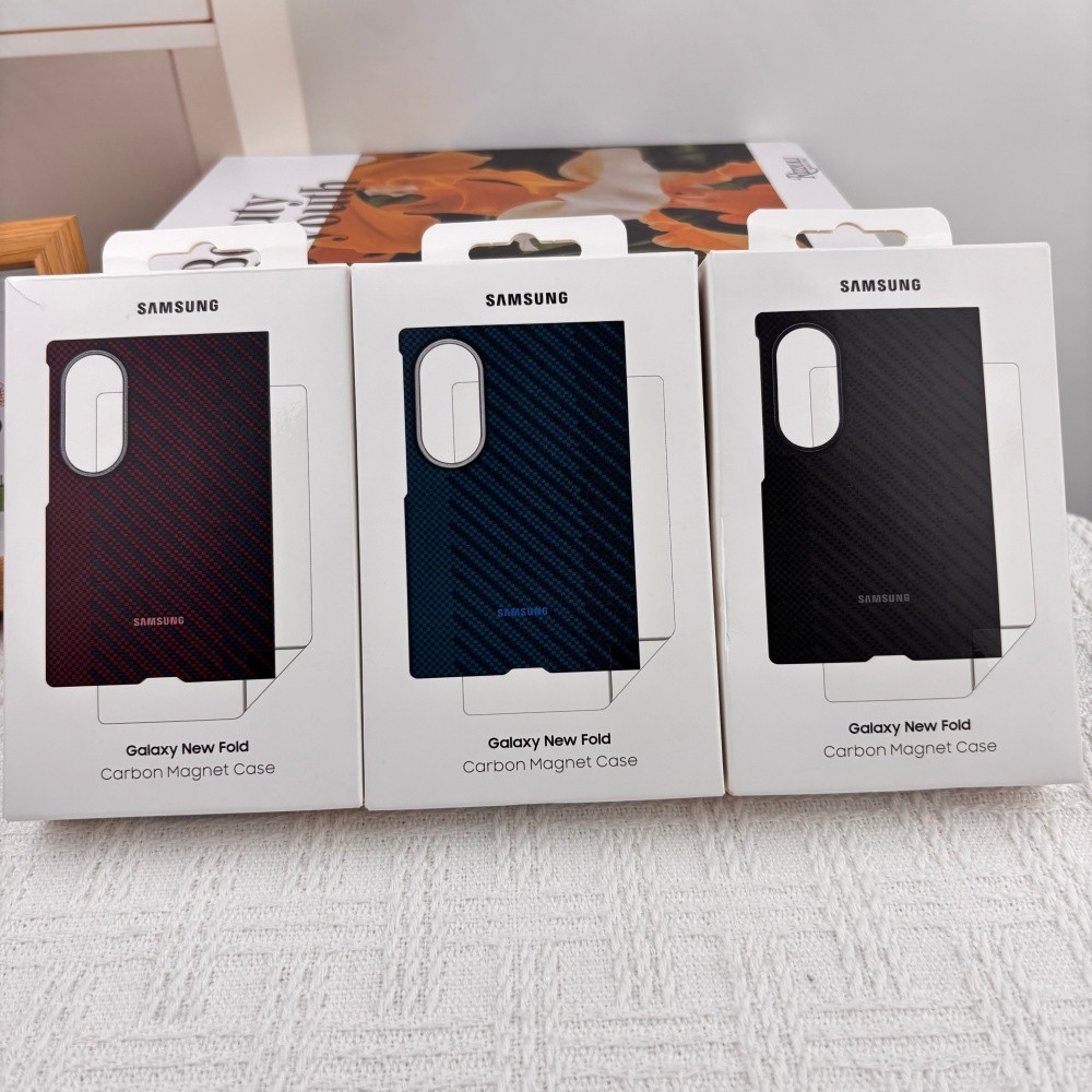 Samsung Galaxy Z Fold8 Fold 8 Capa De Telefone Magnética De Fibra De Carbono Tex