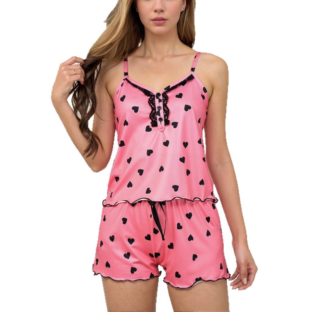 Europeu americano senhoras novo estilo impressão Digital Casual confortável casa Suspender Shorts Loungewear terno simpl