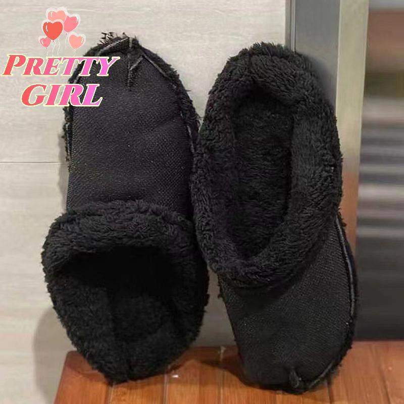 [Pretty ggirl] Sapatos De Inverno Capa Quente Palmilhas De Pele De Reposição Removíveis E Macias Forros De Acessórios [N