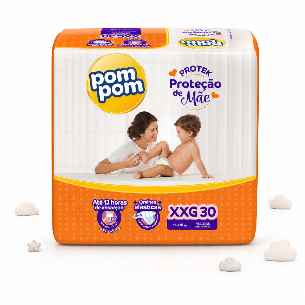 Fralda Pom pom Derma Protek XXG 30 Unidades