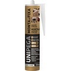 Cola Monta e Fixa Adesivo Selante 400g Unipega Móveis Prateleira Esquadria Rodapé Concreto Gesso