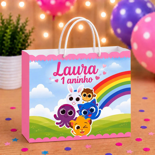 Sacolinhas Personalizada tema BOLOFOFOS  | Personalizados | Lembrancinhas de Festas Sacolinhas Pegue e monte