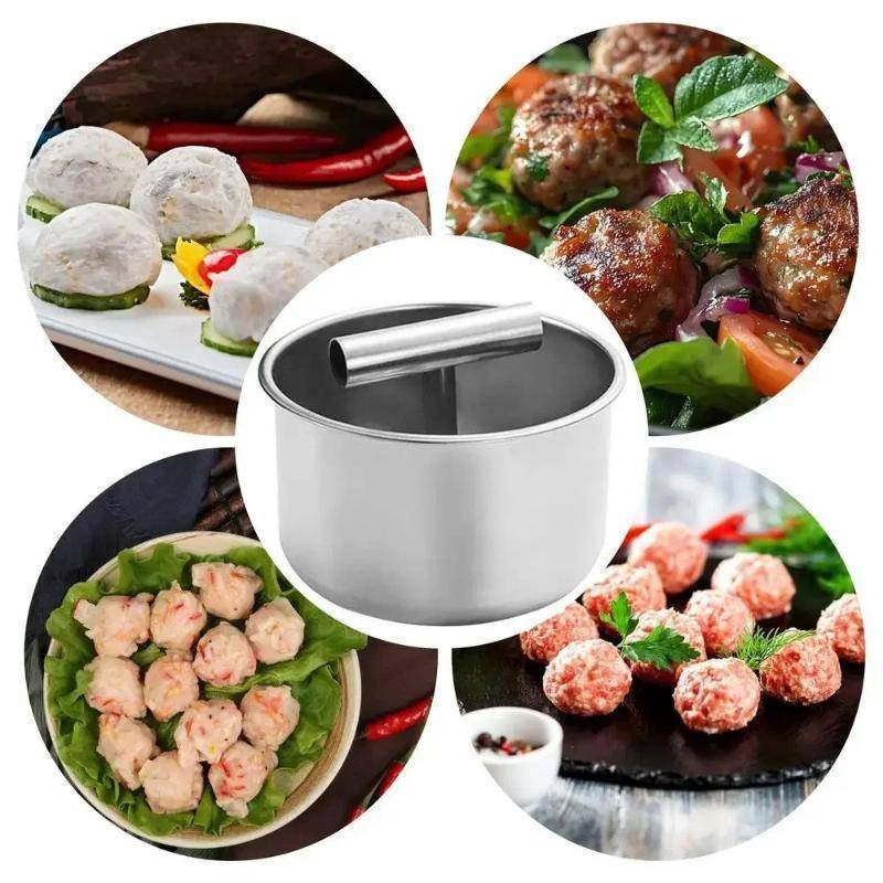 vhddyvikgnon Fabricante De Almôndegas Manual De Aço Inoxidável-Ferramenta Multifuncional Para Molde De Cozinha BR — imagem 2 de 2