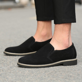 Boutique sapatos de couro fosco sapatos masculinos britânico All-Match baixo-Top sapatos de couro casuais camurça mascul