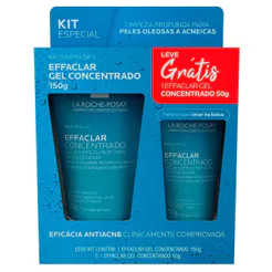 Kit Effaclar Concentrado La Roche Posay Gel de Limpeza Profunda 150g Ganhe 50g