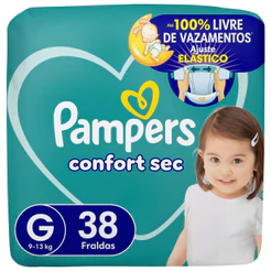 Fralda Pampers Confort Sec G 38 Unidades