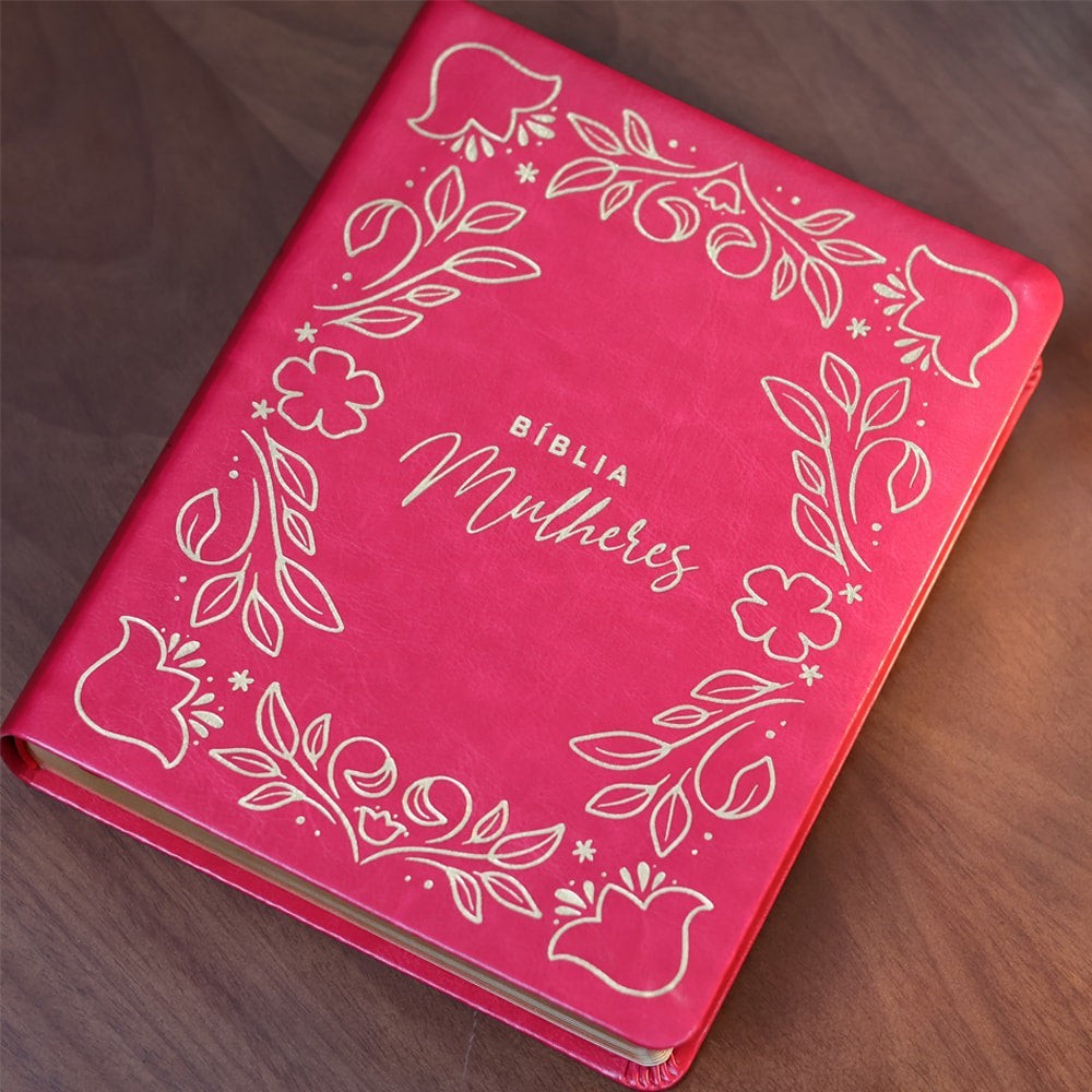 Bíblia Mulheres Frame e Floral | Viviane Martinello | NVT | Espaço Para Anotações | Capa Luxo Rosa — imagem 2 de 2
