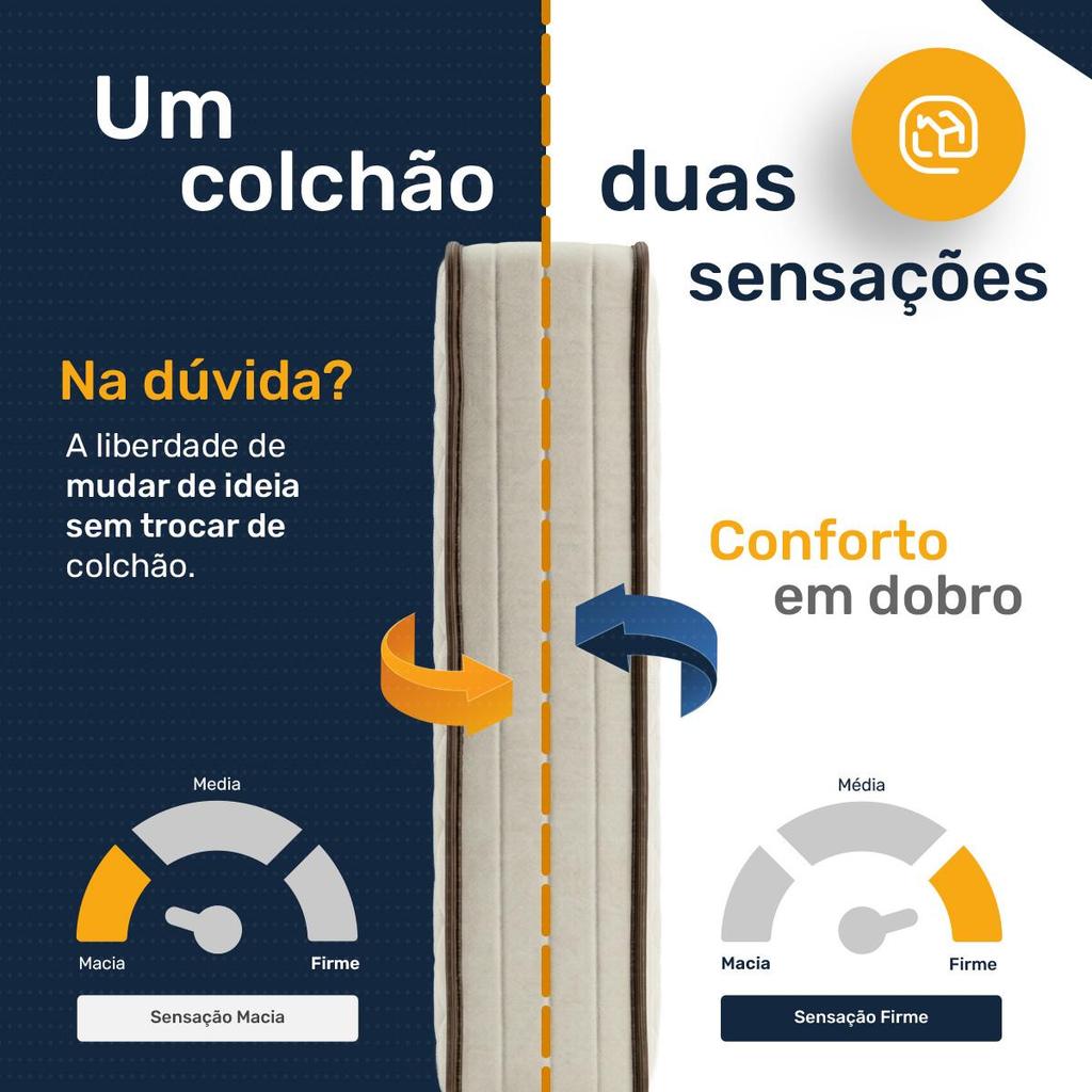 Cama Box Solteiro com Colchão de Espuma D45 Double Comfort 88x188x59cm — imagem 2 de 2