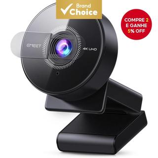  Câmera Web 4K EMEET C950 com Microfone para PC, 70° de Visão para Reuniões/Aulas Online/Zoom