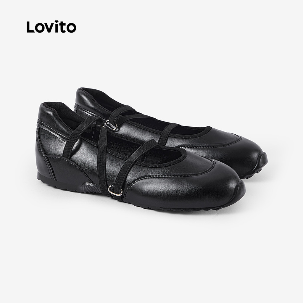 (New Arrival) Lovito Casual Sapato Mary Jane Feminino Estilo Coreano Bico Redondo Confortável O Dia Todo Solado Antiderrapante Uso Escolar SMFB127FX044 — imagem 2 de 2