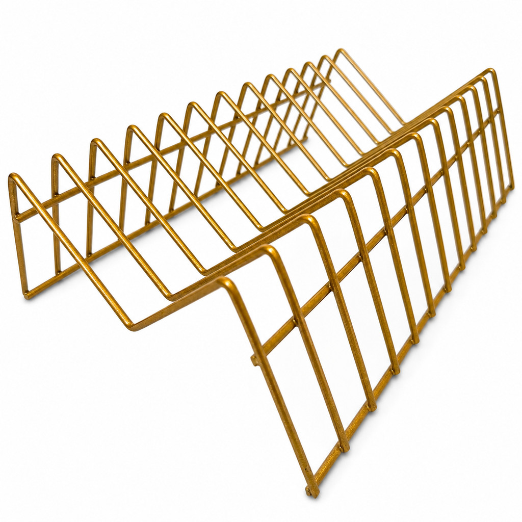 Organizador de Armário Suporte de Prato Vertical Dourado ARM