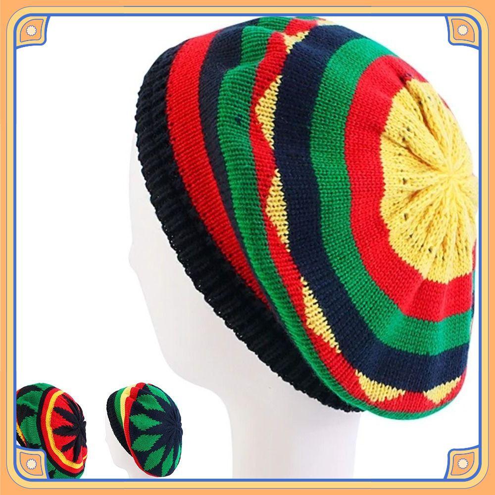 Gorro De Malha Solto Perfumado , Chapéu De Arco-Íris Quente Reggae Jamaicano , Feminino De Lã Macia