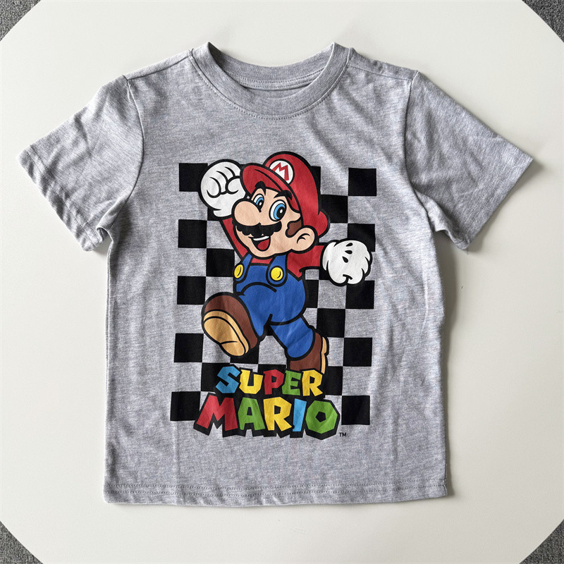 Comércio exterior crianças roupas 4-18 anos de idade verão manga curta camiseta crianças médio grande crianças dos desen