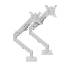 KIT COM 2 Suporte Articulado Para Monitor Zinnia Nimbo 110, 13 Pol. a 32 Pol., Branco, ZNO-ZNNBO110-WH01