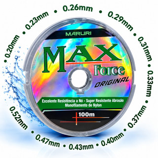 Linha De Pesca Max Force Monofilamento Fio de Nylon Original 100m Diversas Medidas