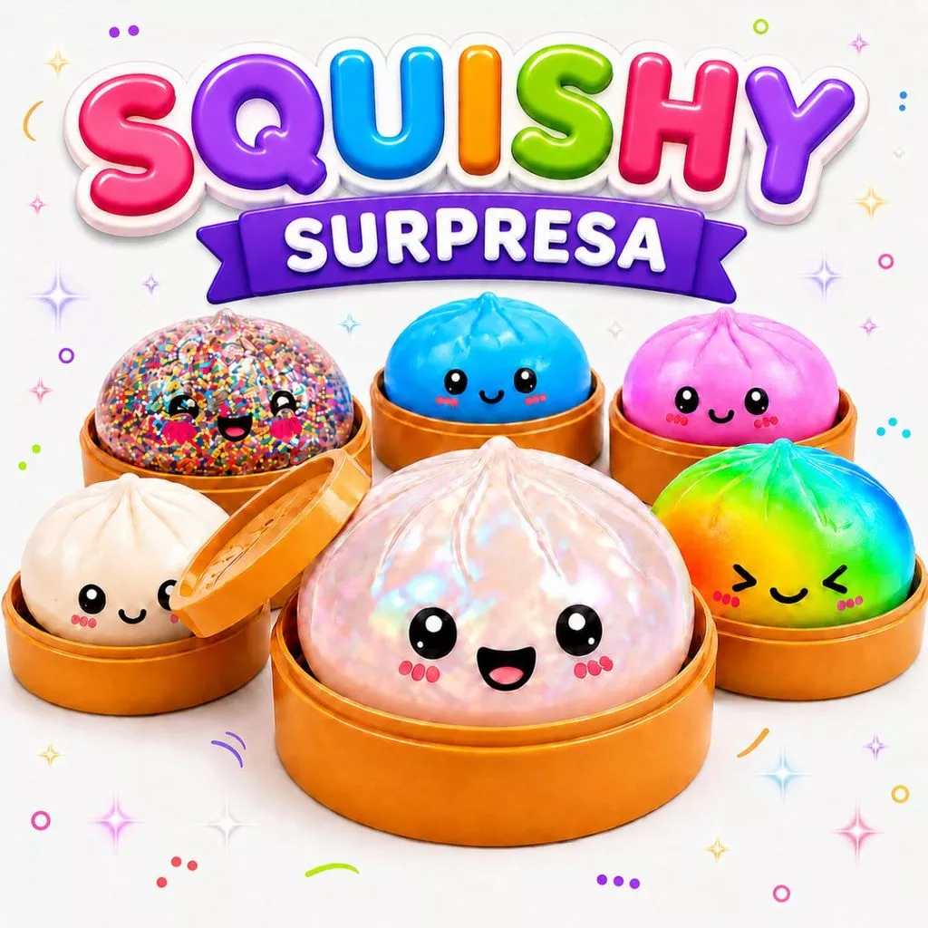 Squishy Brinquedo Com Luz Squish Surpresa Antiestresse Bolinho Fofinho Macio Tamanho Grande