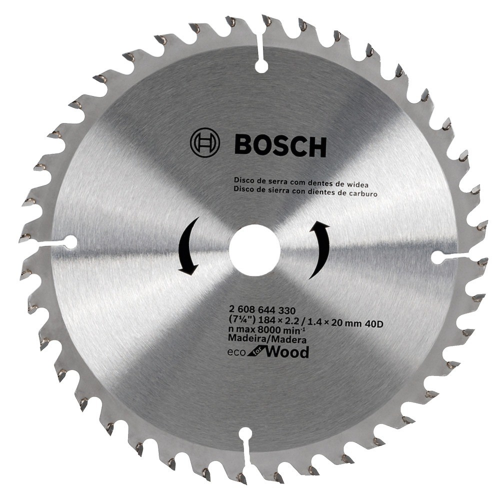 Disco de serra p/ madeira 184 x 20mm 40 dentes Bosch