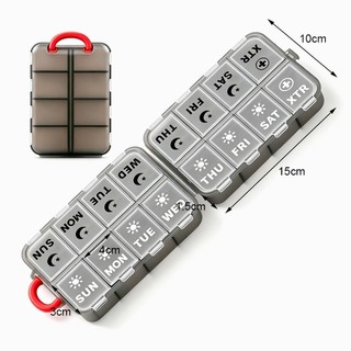 Porta Comprimidos Semanal 7 Dias 16 Compartimentos Portátil Viagem Organizador Medicamentos