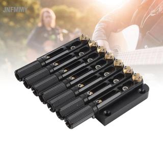 Jnfmmy Substituição de ponte de guitarra elétrica sem cabeça de 7 cordas para liga de aço e latão com transferência