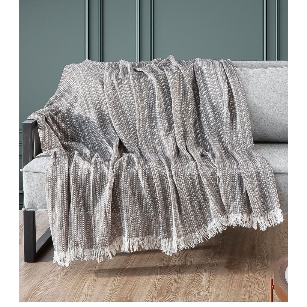 Manta Para Sofá Sevilha 210 Cm x 170 Cm Adomes Marrom